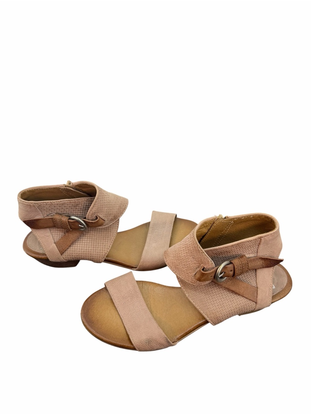 Miz Mooz Cheerful Tan Ankle-Strap Sandals